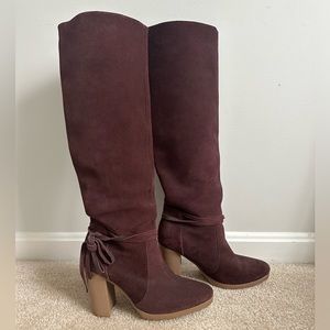 Pierre Hardy boho chic , knee high suede boots- worn once great condition